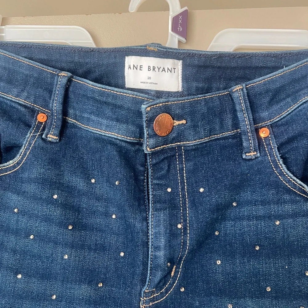 Lane Bryant Signature Fit Skinny Jean With Rhinestones - Picture 6 of 10